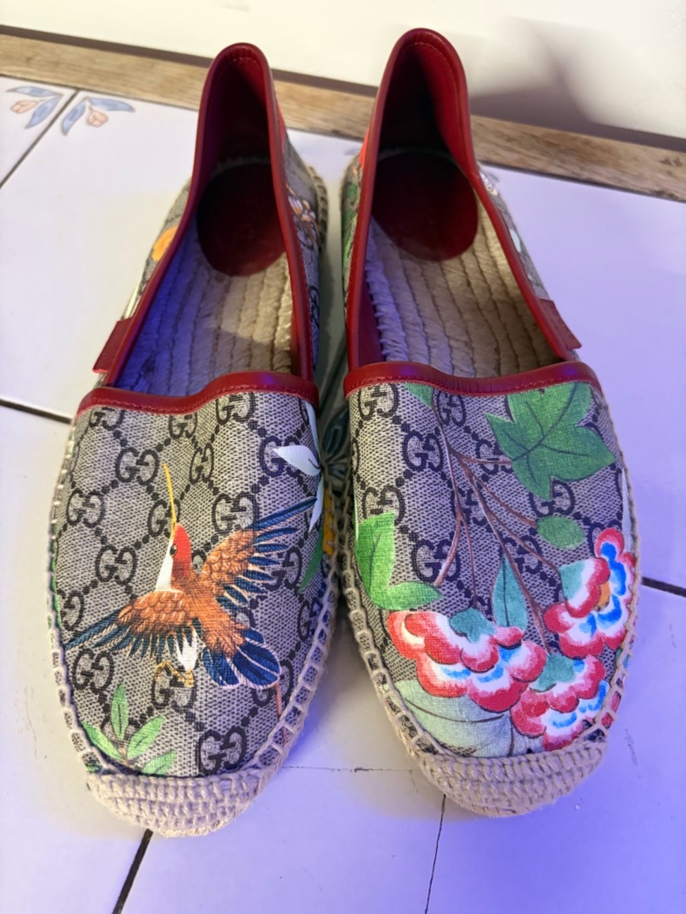 Gucci Women's GG Supreme Tian Espadrille Flats Sz. US10 - Picture 7 of 16